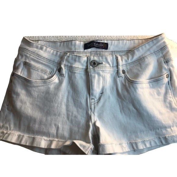 Girls Size‎ 7 Levi’s Denim White Shorts - Picture 1 of 4